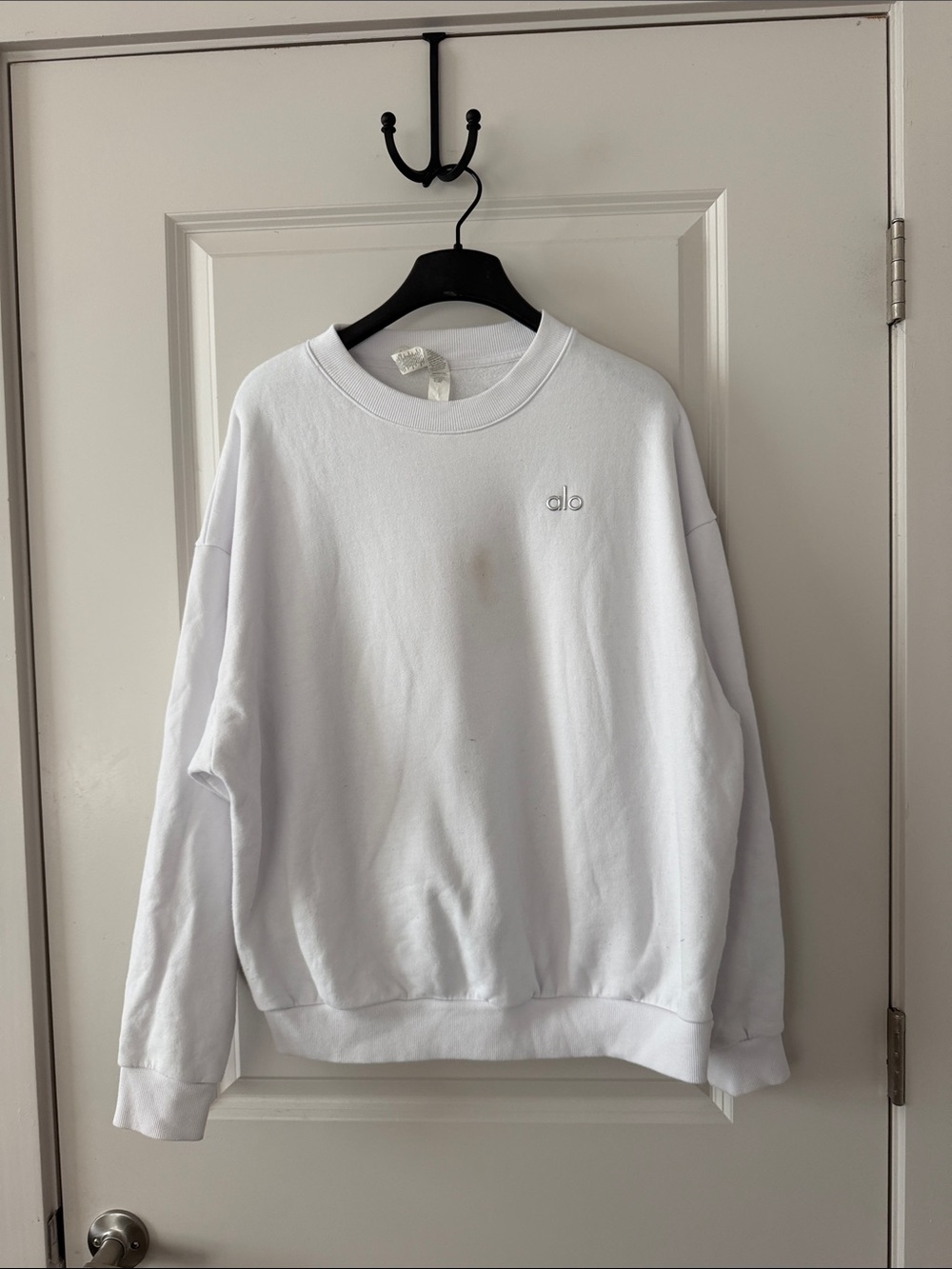 ALO Yoga Men’s White Crewneck Pullover